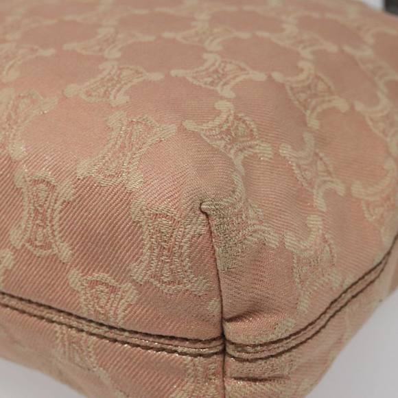 CELINE Paris Macadam Canvas Tote Bag Pink Brown gold Auth hk2071 - Picture 15 of 16